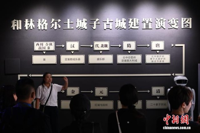 游客參觀和林格爾土城子遺址公園